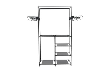 Klesstativ stål og ikke-vevd stoff 87x44x158 cm svart - Oppbevaring - Klesoppbevaring - Stumtjener - Henge knagg