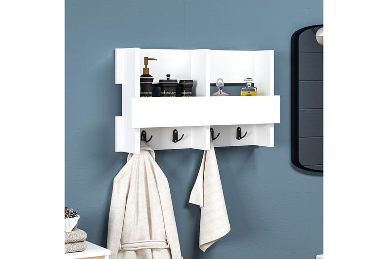 Denzin Kleskrok 16x60 cm - Hvit - Oppbevaring - Klesoppbevaring - Stumtjener - Knagger