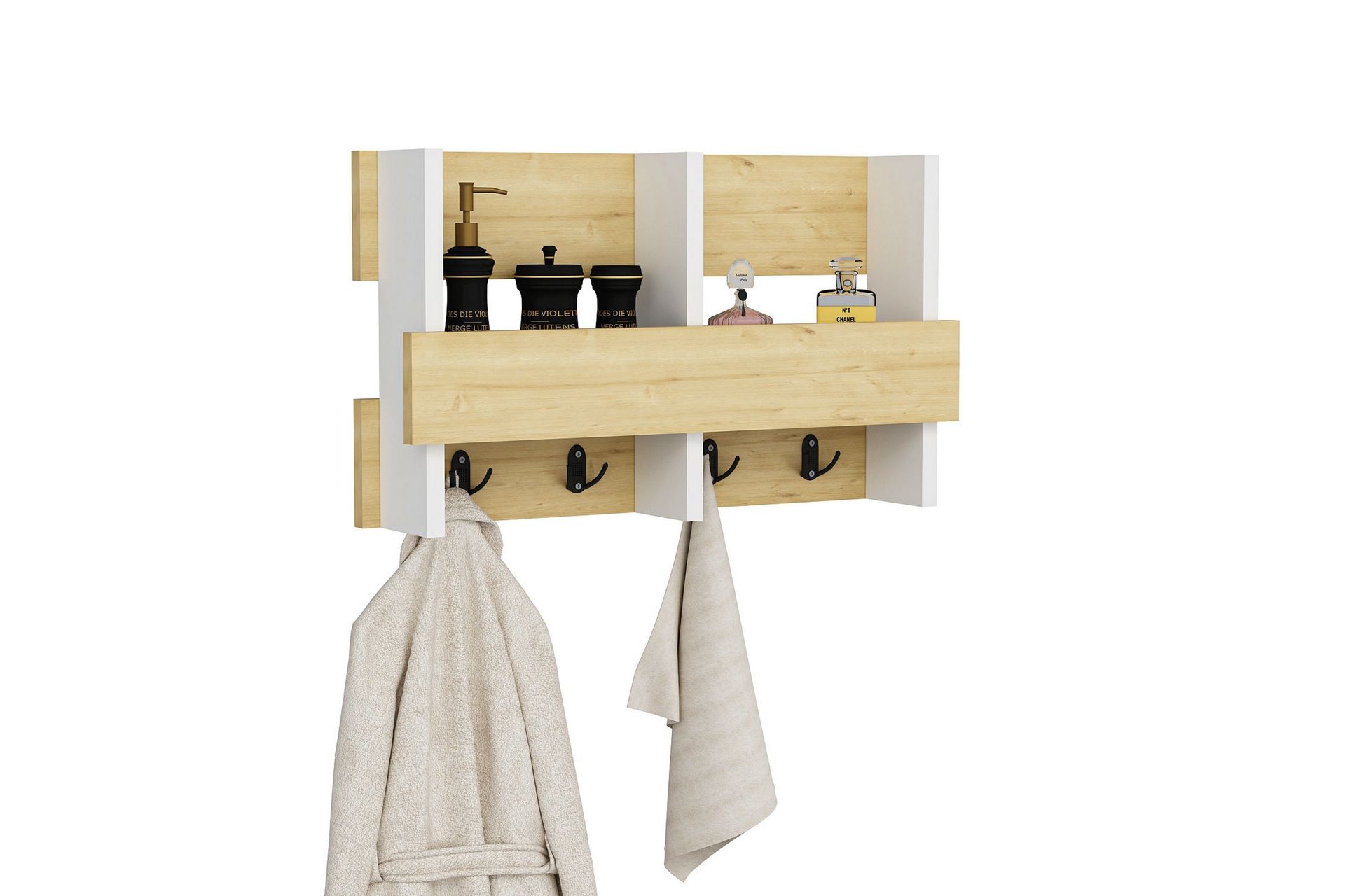Denzin Kleskrok 16x60 cm - Lys Natur/Hvit - Oppbevaring - Klesoppbevaring - Stumtjener - Knagger
