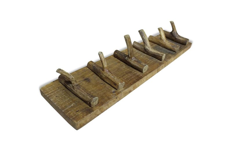 Knaggrekke gjenvunnet heltre 60x15 cm - Oppbevaring - Klesoppbevaring - Stumtjener - Henge knagg