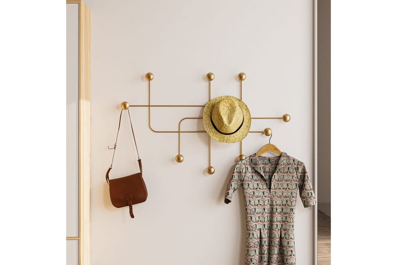 Metall Vegghook Australia Gull - Gull - Oppbevaring - Klesoppbevaring - Stumtjener