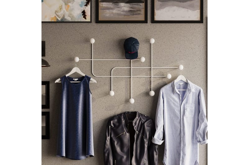 Metall Vegghook Australia Hvit - Hvit - Oppbevaring - Klesoppbevaring - Stumtjener