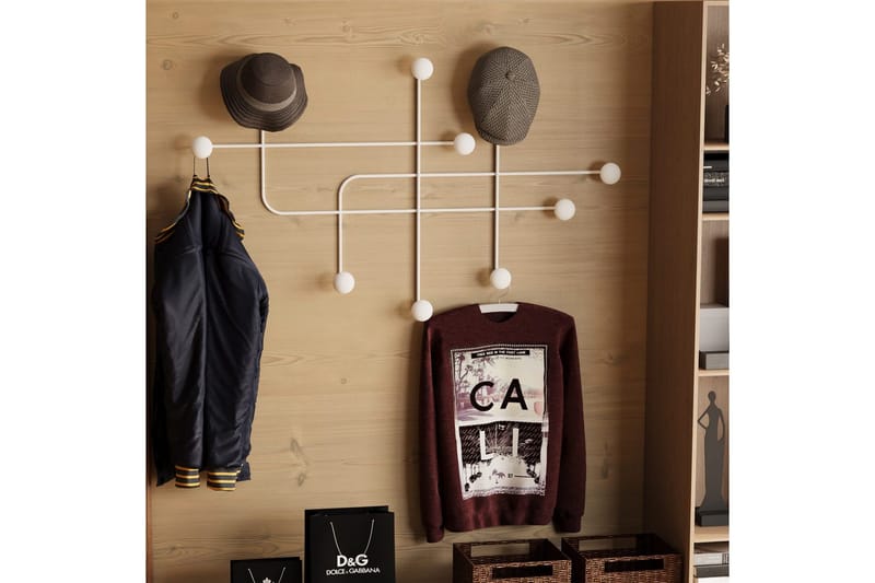 Metall Vegghook Australia Hvit - Hvit - Oppbevaring - Klesoppbevaring - Stumtjener