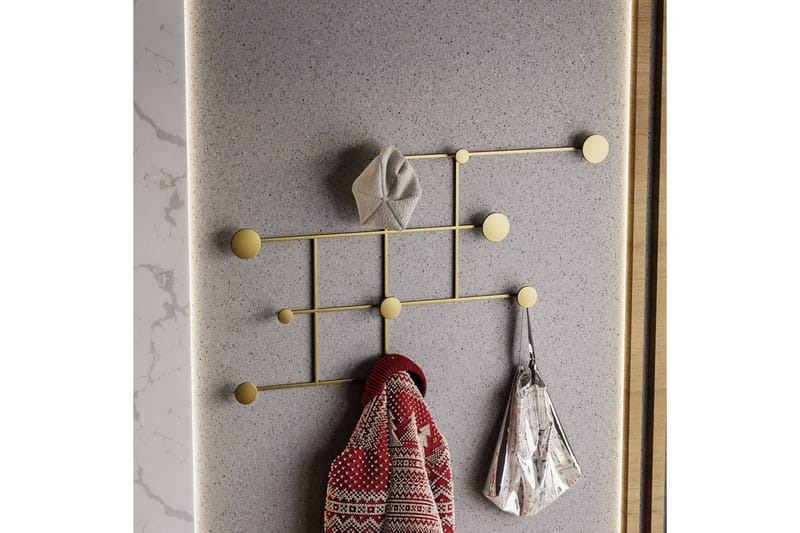 Metall Vegghook Colna Gull - Gull - Oppbevaring - Klesoppbevaring - Stumtjener