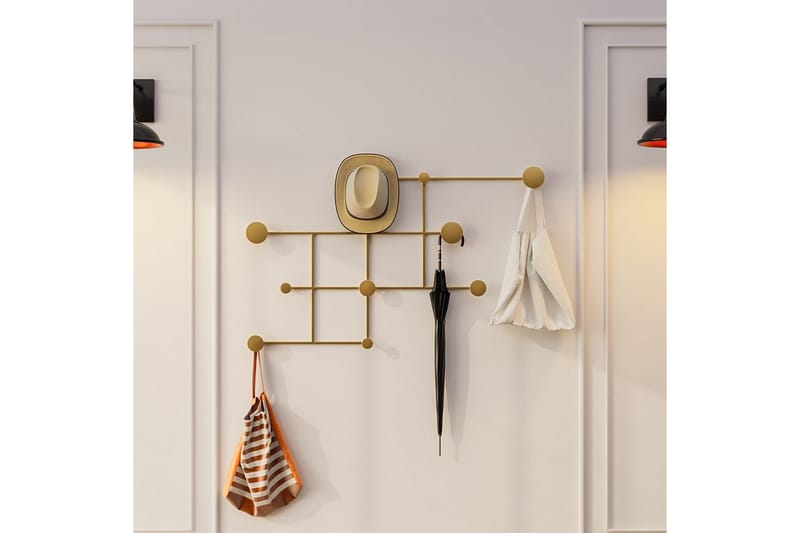 Metall Vegghook Colna Gull - Gull - Oppbevaring - Klesoppbevaring - Stumtjener