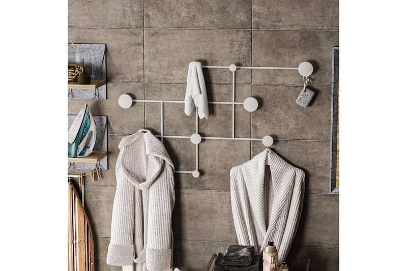 Metall Vegghook Colna Hvit - Hvit - Oppbevaring - Klesoppbevaring - Stumtjener