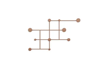 Metall Vegghook Colna Kobber