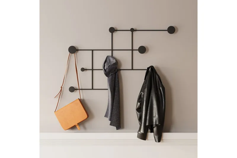 Metall Vegghook Colna Svart - Svart - Oppbevaring - Klesoppbevaring - Stumtjener