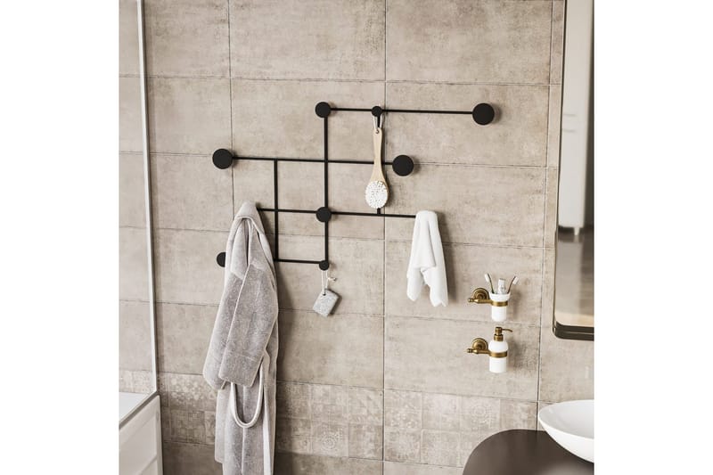 Metall Vegghook Colna Svart - Svart - Oppbevaring - Klesoppbevaring - Stumtjener