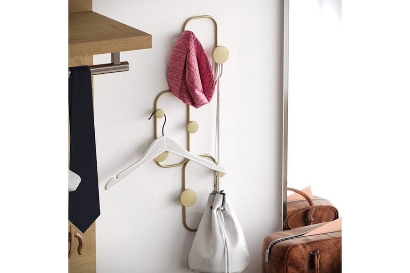 Metall Vegghook Dravos Gull - Gull - Oppbevaring - Klesoppbevaring - Stumtjener