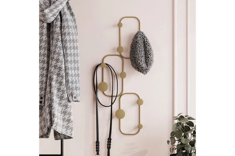 Metall Vegghook Dravos Gull - Gull - Oppbevaring - Klesoppbevaring - Stumtjener