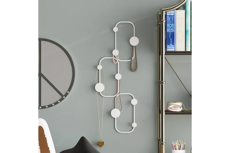 Metall Vegghook Dravos Hvit - Hvit - Oppbevaring - Klesoppbevaring - Stumtjener