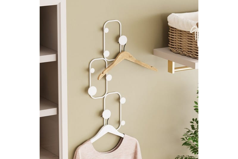 Metall Vegghook Dravos Hvit - Hvit - Oppbevaring - Klesoppbevaring - Stumtjener