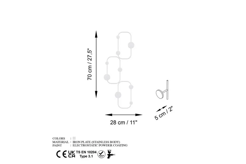 Metall Vegghook Dravos Hvit - Hvit - Oppbevaring - Klesoppbevaring - Stumtjener