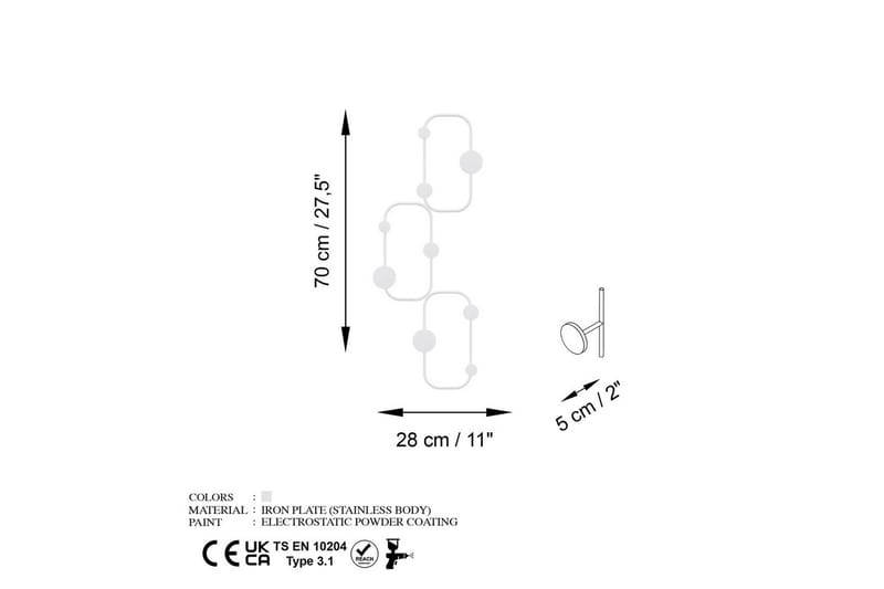 Metall Vegghook Dravos Hvit - Hvit - Oppbevaring - Klesoppbevaring - Stumtjener