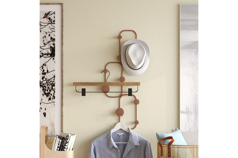 Metall Vegghook Dravos Kobber - Kobber - Oppbevaring - Klesoppbevaring - Stumtjener