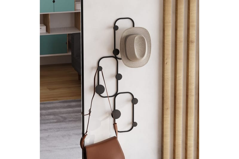 Metall Vegghook Dravos Svart - Svart - Oppbevaring - Klesoppbevaring - Stumtjener