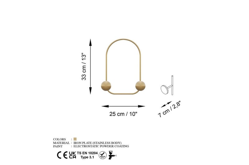 Metall Vegghook Frosk Gull - Gull - Oppbevaring - Klesoppbevaring - Stumtjener