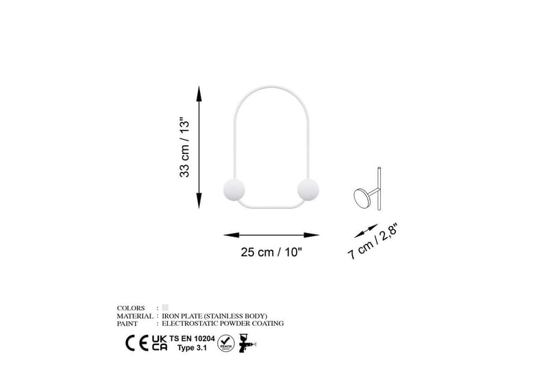 Metall Vegghook Frosk Hvit - Hvit - Oppbevaring - Klesoppbevaring - Stumtjener