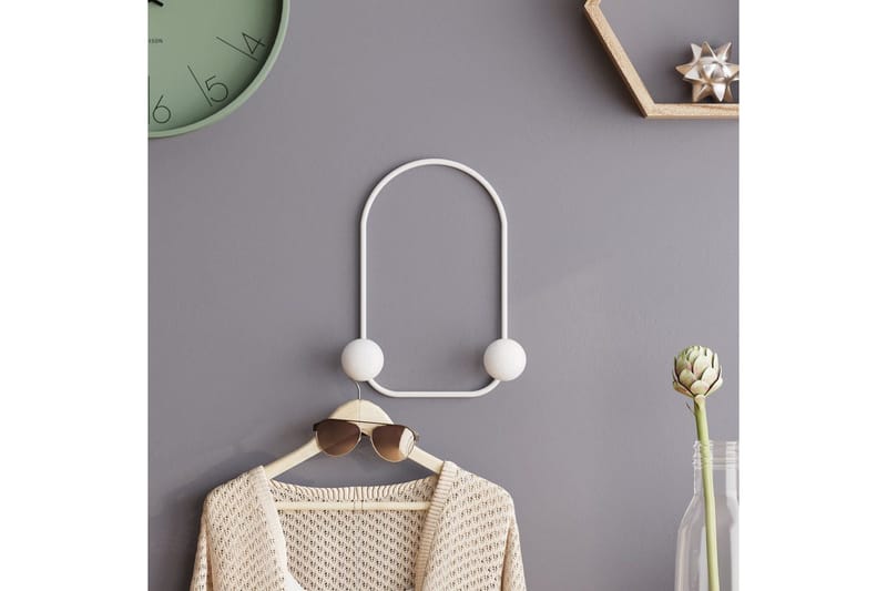 Metall Vegghook Frosk Hvit - Hvit - Oppbevaring - Klesoppbevaring - Stumtjener