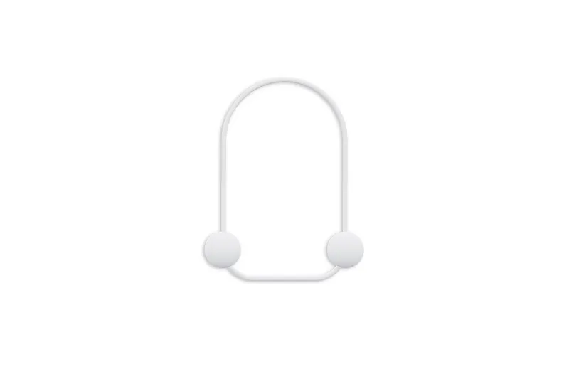 Metall Vegghook Frosk Hvit, Hvit