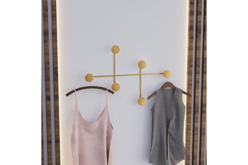 Metall Vegghook Inermis Gull - Gull - Oppbevaring - Klesoppbevaring - Stumtjener