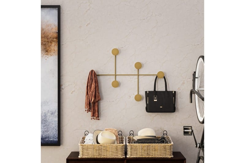 Metall Vegghook Inermis Gull - Gull - Oppbevaring - Klesoppbevaring - Stumtjener