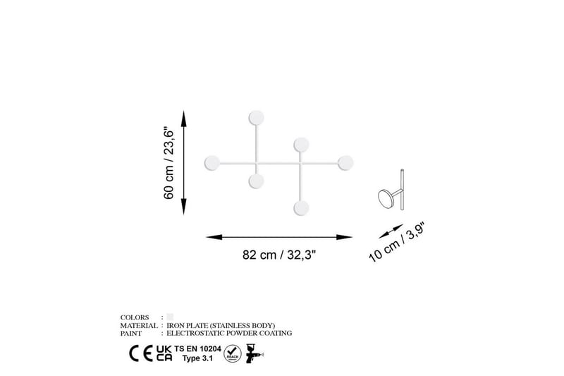 Metall Vegghook Inermis Hvit - Hvit - Oppbevaring - Klesoppbevaring - Stumtjener