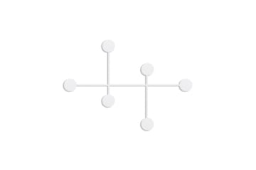 Metall Vegghook Inermis Hvit