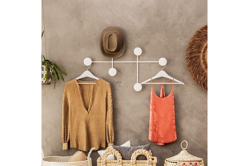 Metall Vegghook Inermis Hvit - Hvit - Oppbevaring - Klesoppbevaring - Stumtjener