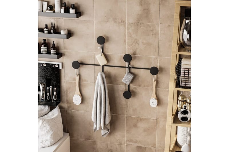 Metall Vegghook Inermis Svart - Svart - Oppbevaring - Klesoppbevaring - Stumtjener