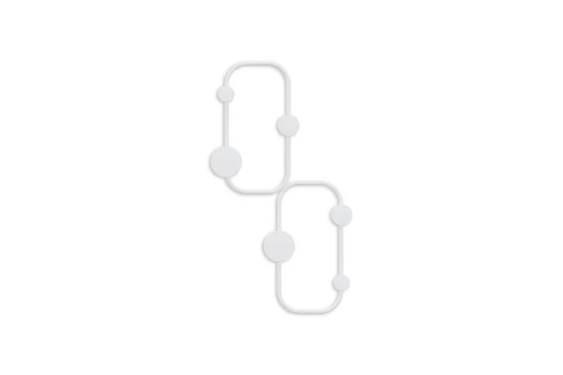 Metall Vegghook Marihøne Hvit, Hvit