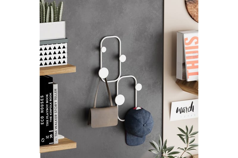 Metall Vegghook Marihøne Hvit - Hvit - Oppbevaring - Klesoppbevaring - Stumtjener