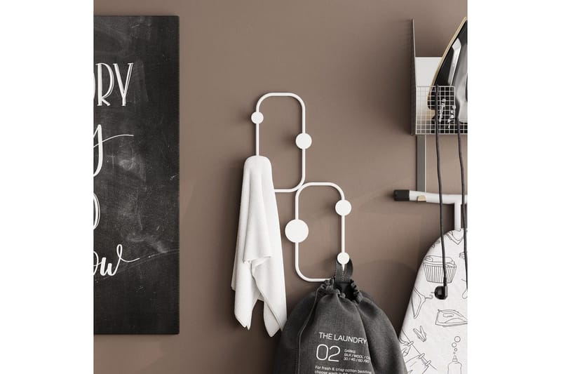 Metall Vegghook Marihøne Hvit - Hvit - Oppbevaring - Klesoppbevaring - Stumtjener