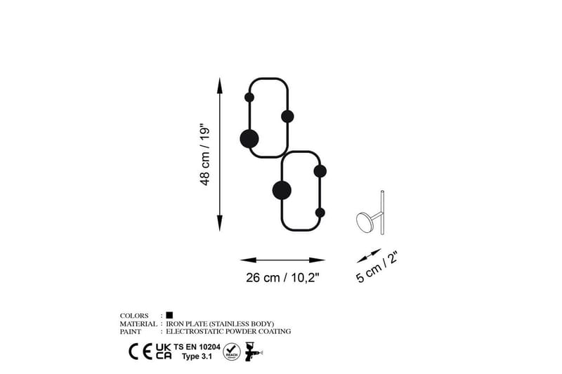 Metall Vegghook Marihøne Svart - Svart - Oppbevaring - Klesoppbevaring - Stumtjener
