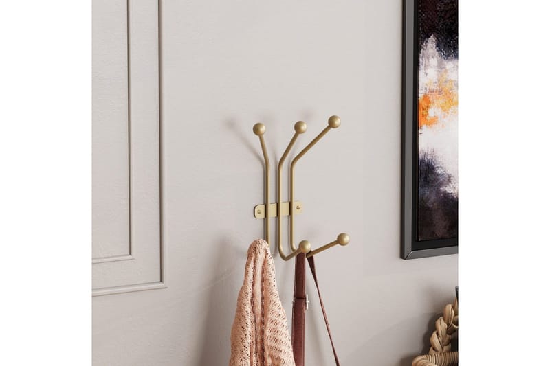 Metall Vegghook Maur Gull - Gull - Oppbevaring - Klesoppbevaring - Stumtjener