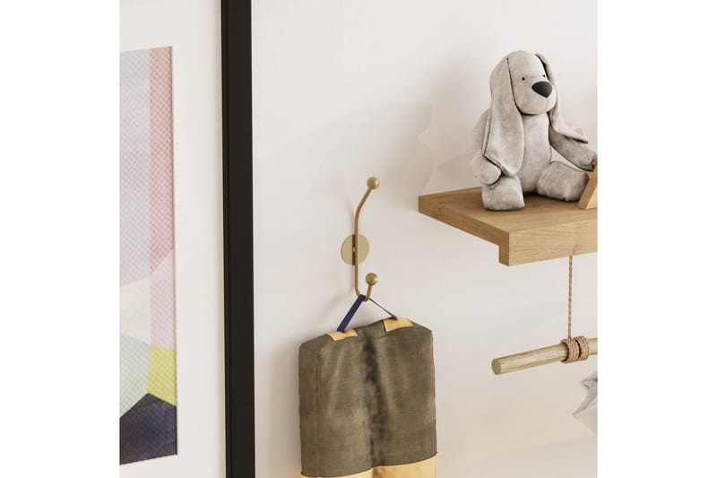 Metall Vegghook Neshorn Gull - Gull - Oppbevaring - Klesoppbevaring - Stumtjener