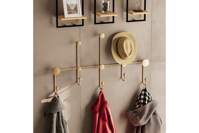 Metall Vegghook Ranjita Gull - Gull - Oppbevaring - Klesoppbevaring - Stumtjener