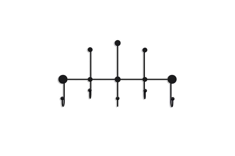 Metall Vegghook Ranjita Svart, Svart