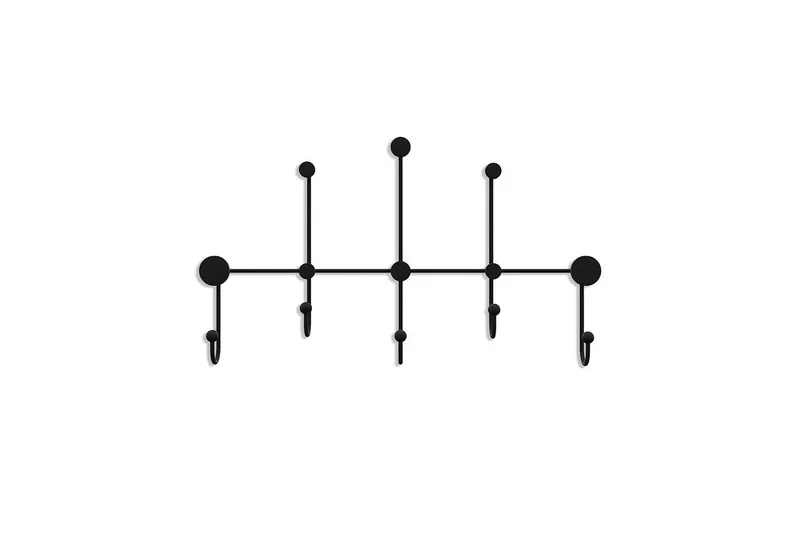 Metall Vegghook Ranjita Svart, Svart