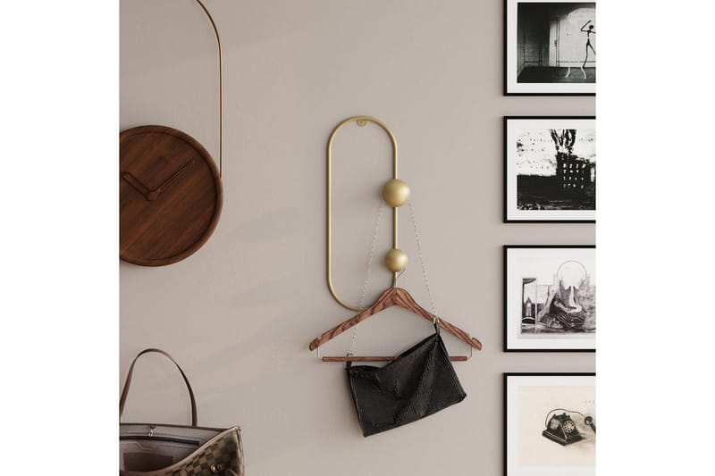 Metall Vegghook Sota Gull - Gull - Oppbevaring - Klesoppbevaring - Stumtjener