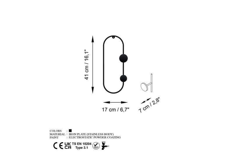 Metall Vegghook Sota Svart - Svart - Oppbevaring - Klesoppbevaring - Stumtjener