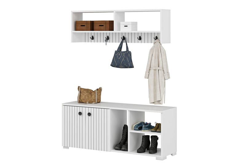 Rinorea Kleshengere 120x51,6 cm - Hvit - Oppbevaring - Klesoppbevaring - Stumtjener