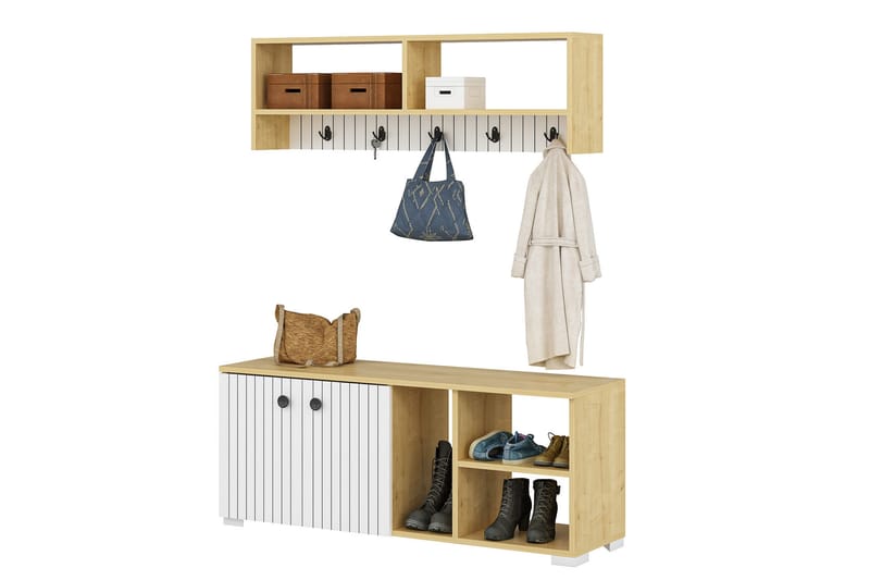 Rinorea Kleshengere 120x51,6 cm - Hvit - Oppbevaring - Klesoppbevaring - Stumtjener