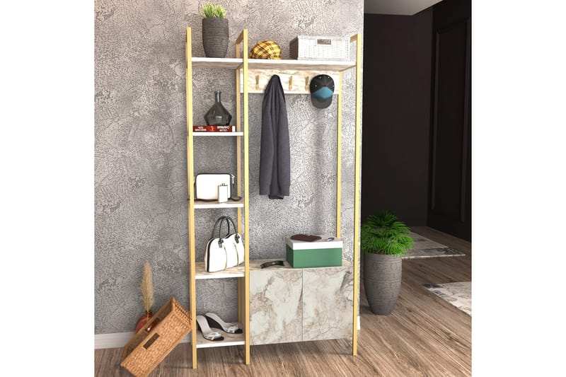 Rinorea Kleshengere 90x175 cm - Hvit - Oppbevaring - Klesoppbevaring - Stumtjener