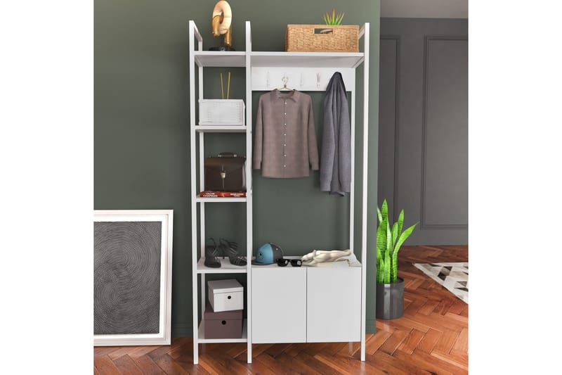 Rinorea Kleshengere 90x175 cm - Hvit - Oppbevaring - Klesoppbevaring - Stumtjener