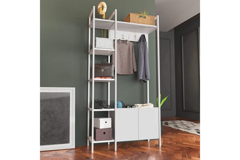 Rinorea Kleshengere 90x175 cm - Hvit - Oppbevaring - Klesoppbevaring - Stumtjener