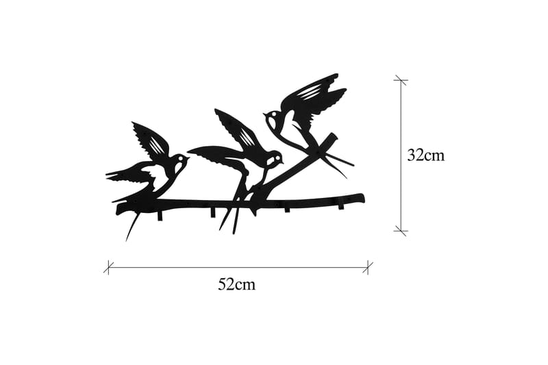 Salcuta Kleskroker 52x32 cm - Svart - Oppbevaring - Klesoppbevaring - Stumtjener