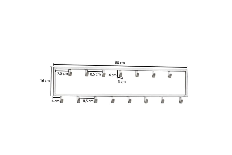 Seddik Kleskrok 80 cm - Sølv - Oppbevaring - Klesoppbevaring - Stumtjener