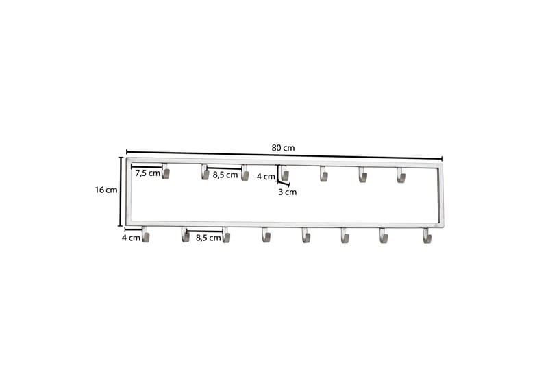 Seddik Kleskrok 80 cm - Sølv - Oppbevaring - Klesoppbevaring - Stumtjener